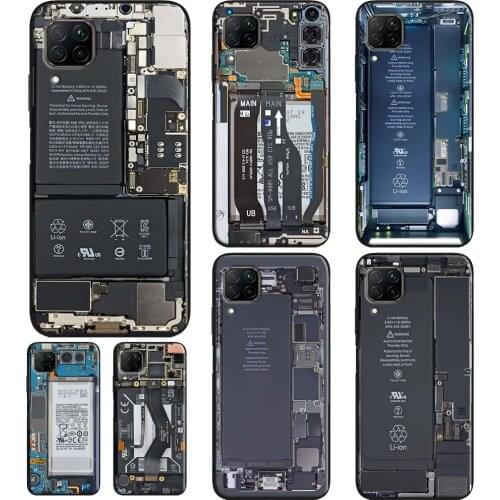 Motherboard Circuit Board Phone Case For Huawei P30 Pro P40 P20 Lite P Smart 2021 2019 Mate 10 20 Lite Back Cover
