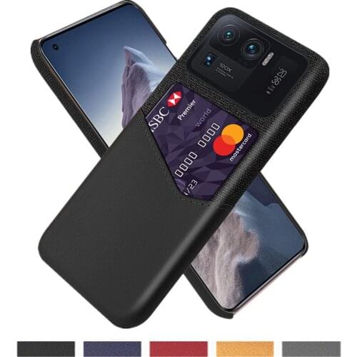 Card Slot Cover Business Case For Xiaomi Xiomi Mi 11 Ultra Lite 10S 10T Poco F3 M3 X3 NFC F2 11X Redmi K40 Note 10 Pro 10S Funda