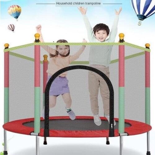 Selfree Indoor Trampoline With Protective Net For Adults Kids Jumping Bed Outdoor Trampolines Exercise Fitness Equipment Bed
