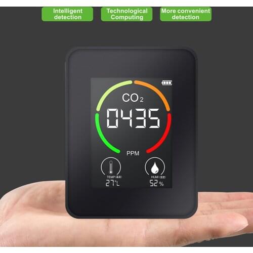 Indoor CO2 Meter CO2 Sensor Detector Thermohygrometer Home Digital Air Quality Monitor Analyzer Household Air Pollution Monitor