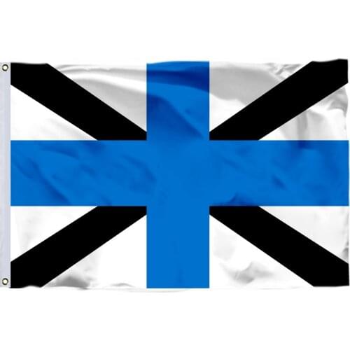 Estonia Naval Jack Flag OUTDOOR INDOOR BANNER 90x150cm National Parade/Festival/3x5ft