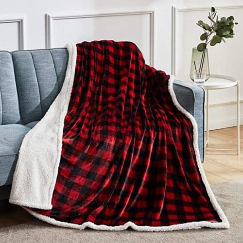 Fleece Throw Blanket Super Soft Warm Buffalo Plaid Plush Blankets And Throws Lightweight Cozy Fuzzy Blanket For Sofa