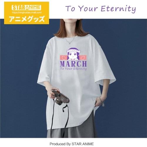 Japanese Anime Fumetsu no Anata e To Your Eternity Loose Short Sleeve T-Shirt Tee Cosplay Summer Men Women Student Casual Tops