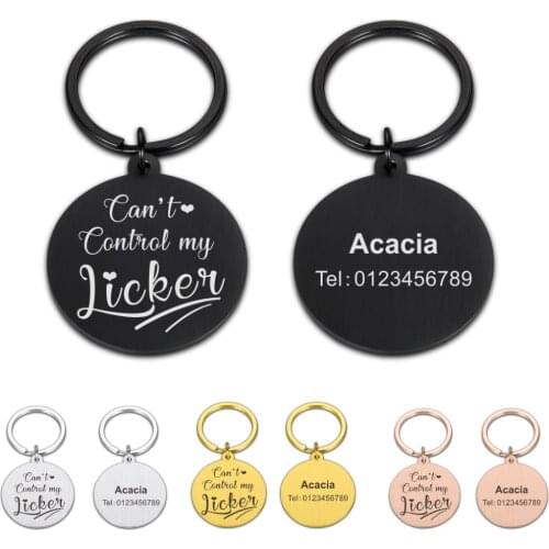 Personalized Dog Tag Stainless Steel Name Number Engraved Dog ID Tags for Dog Collar Anti-Lost Pet Nameplate Pendant for Pet