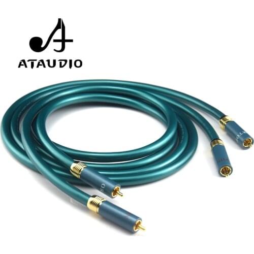ATAUDIO Hifi RCA Cable Hi-end CD Amplifier Interconnect 2RCA to 2RCA Male Audio Cable 1m 2M