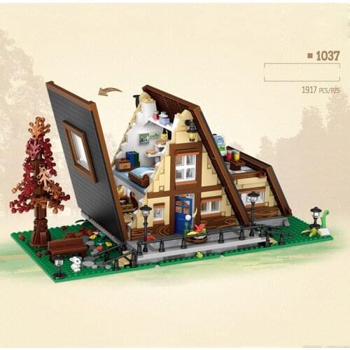 LOZ mini diamond building block Forest triangle log cabin assemble bricks figures house educational toys for kids gifts