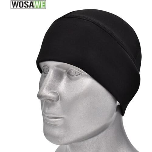 WOSAWE Men Winter Windproof Thermal Fleece Cycling Cap Running Skiing Motocycle Riding Head Hat Woman MTB Bike Cycling Headwear