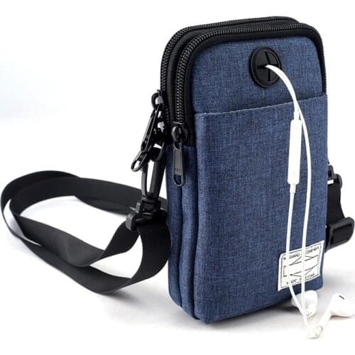 Hot Multifunctional Waterproof Phone Bag Mini Crossbody Bags with Earphone Hole Mens Bags -OPK