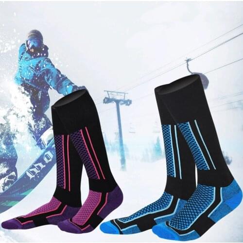 Hot Ski Socks Thick Cotton Sports Snowboard Cycling Skiing Soccer Socks Men Women Moisture Absorption High Elastic Thermosocks