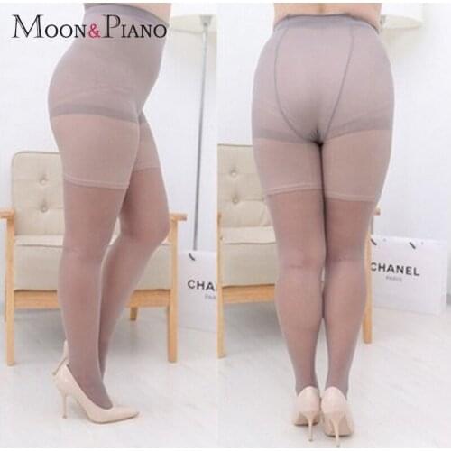 Plus Size Sexy Stockings Spandex Comfortable Soft Ladies Black Elastic Fashion Tights Transparent Thin Over The Knee Socks New
