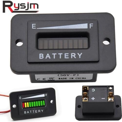 LED Digital Voltmeter 36V ~ F Battery Capacity Indicator Voltage Meter Lead Acid Power Volt Tester Detector Volt Indicator Gauge