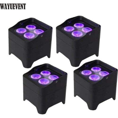 4x18W Led Par Light DMX512 Battery Wireless Professional Stage Light remote control wedding wash lighting