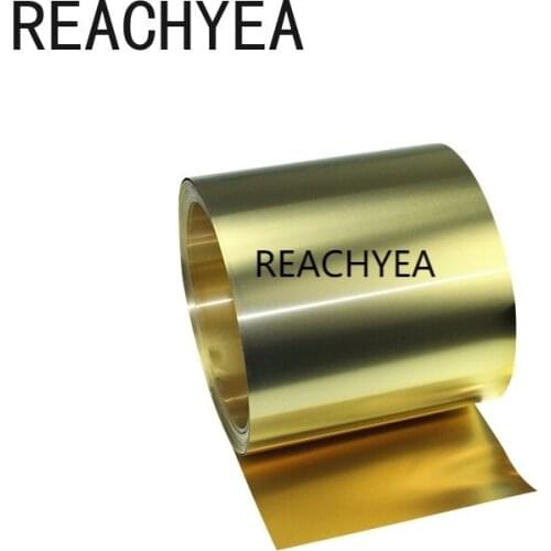 Thickness 0.1mm width 20-100mm 1Meter/ROLL Thin Brass Strip Brass Sheet gold film Brass Foil Brass plate H62
