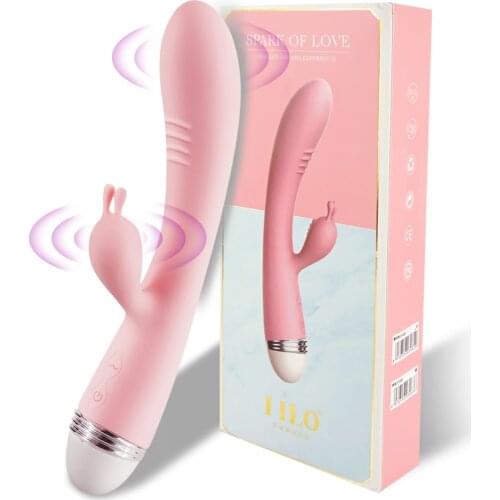 G spot Dildo Rabbit Vibrator, Dildo vibrator Dual Vibration Waterproof Female Vagina Clitoris Sex toy for Women Adult Sex Toys