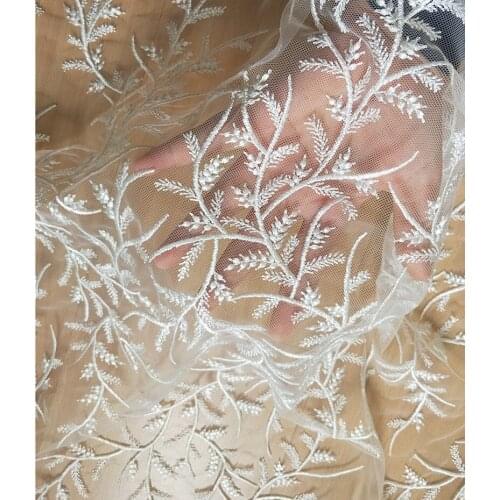High-end new forest fairy light and thin wedding dress veil vine branches lace fabric DIY