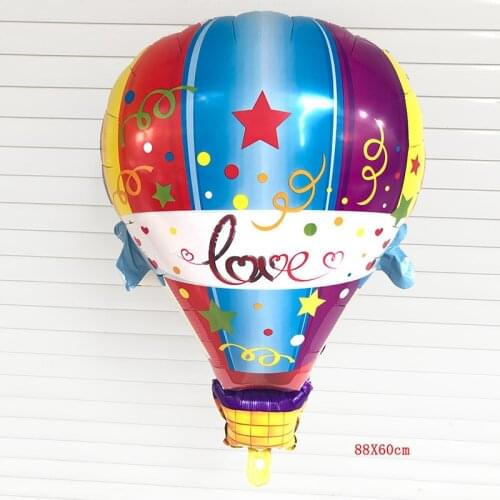 1pcs 88X60cm Hot Air Balloon Aluminum Balloons Childrens birthday party wedding Valentines Day decor Globos Helium balloon