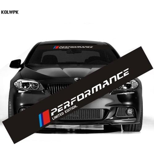 1pcs New M performance car windscreen windshield sticker for BMW E30 E36 E60 E46 E90 E71 E87 F30 F10 F20 X1 X3 X4 X5 X6
