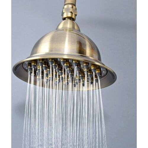 Bathroom Accessory 6.3 Inch Antique Bronze Water Saving Round Shape Top Rain Shower Head Bathroom Fitting ash251