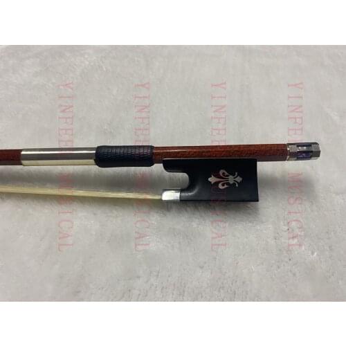4/4 SizeVIOLIN BOW Carbon Fiber core Pernambuco Skin Stick High Quality Ebony Frog and Hair Straight Violin Accessories