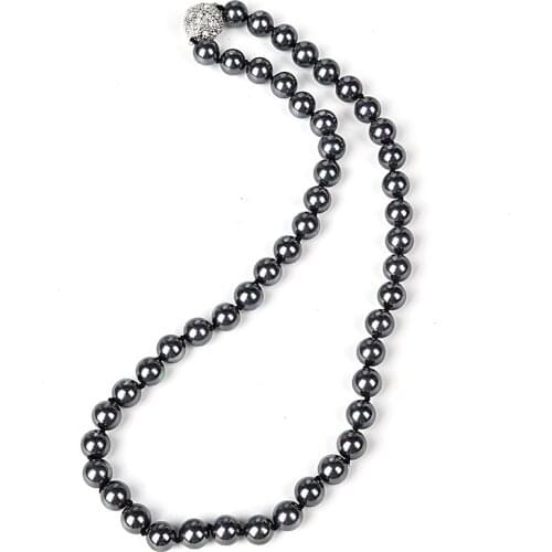 Brilliant round pearl shell beads created for knotted diy Synthesis pearls shell necklace suitable for elegant character