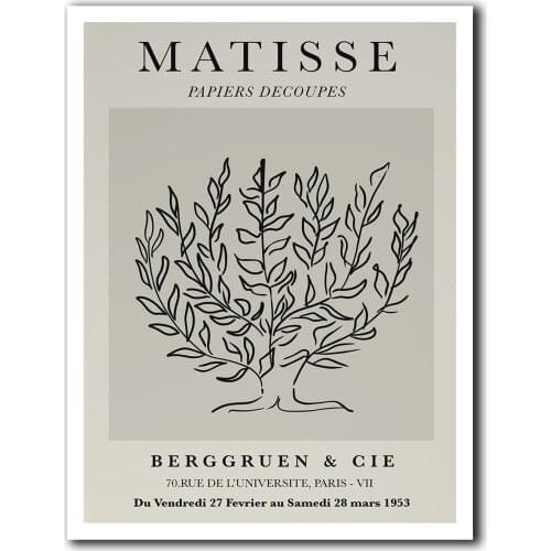 Matisse Botanical Sketch - Matisse Wall Art, Printable Wall Art, Botanical Art Print, Matisse Sketch Print, Line Art Print