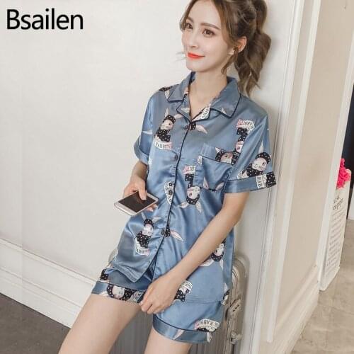 Bsailen Women's Silk Pajamas