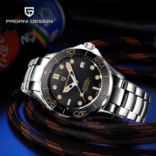 NEW PAGANI Design Top Brands Black Men Watches Mens Automatic Watches 007 Commander Men Mechanical Wristwatch Tourbillon Clock