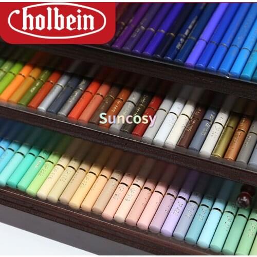 Holbein Artists' Colored Pencils, Premium-quality Pencils Featuring Soft, Oil-based 3.8 Mm Cores. Ideal for Blending, Layering