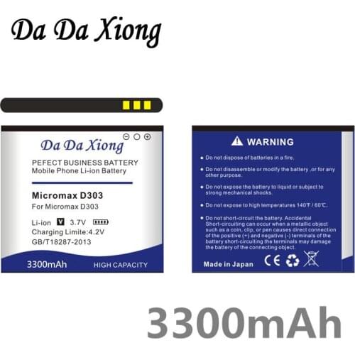Da Da Xiong 3300mAh Micromax D303 Battery for Micromax D303 phone battery