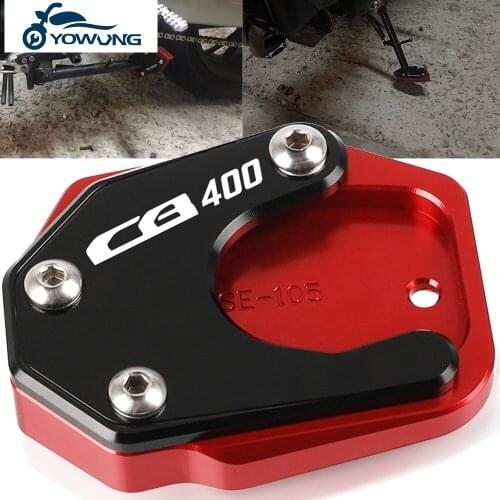 For HONDA CB 400 CB400 2008 2009 2010 2011 2012 Motorcycle Kickstand Foot Side Stand Extension Pad Support Plate Enlarge Stand