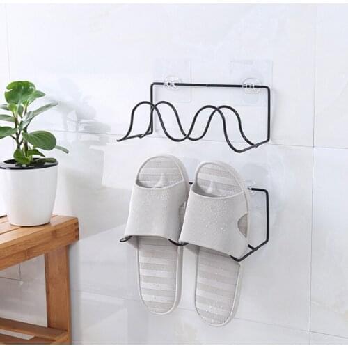 Double-Layer Convenient To Use Shoes Rack Premium Quality Durable Organizer Easily Install Wall Mount Slippers Hanging Shelf