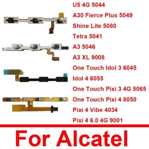 Power & Volume Flex Cable For Alcatel One Touch Pixi 4 OT8050 Volume Down Up+Power Screen Lock Button Flex Ribbon Repair Parts