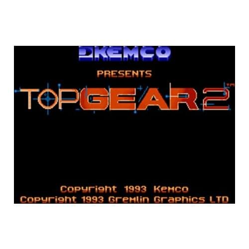 Top Gear 2 NTSC Version 16 Bit 46 Pin Big Gray Game Card For USA Game Players