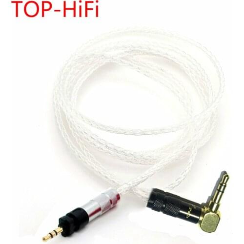 TOP-HiFi 3.5mm 7N OCC Plated Silver Audio Headphone Upgrade Cable for Shure SRH940 SRH840 SRH750 SRH740 SRH440