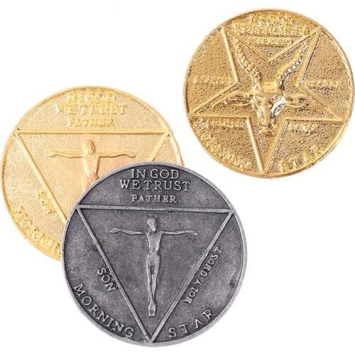 Lucifers Morning Star Satan Pentecostal Coin Specie Cosplay Collectible Coins Keychain