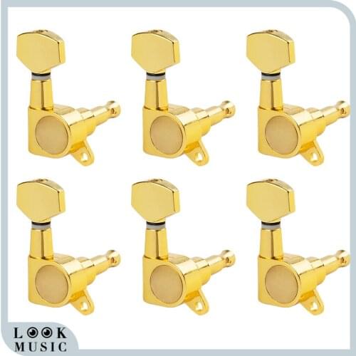 6R Guitar Tuning Pegs Mechine Hand Tuners For Electric/Acoustic Guitar Tuning Pegs DIY Repair Parts Golden Guitar Accessories
