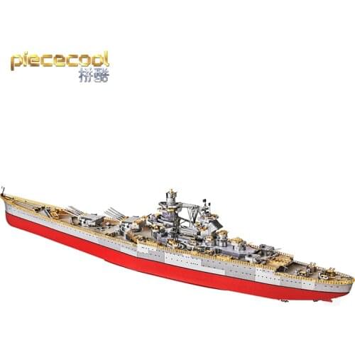 Piece cool 3D Metal Puzzle RICHELIEU BATTLESHIP Model kits DIY 3D Laser Cut Assemble Jigsaw Toys GIFT For Children