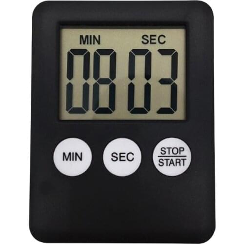 LCD Digital Screen Kitchen Timer Square Cooking Countdown Alarm Magnet Clock pjop
