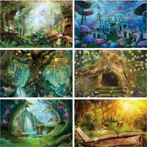 Fairy Tale Wonderland Dreamy Fantasy Forest Jungle Nature Scenery Spring Backdrop Vinyl Photography Background For Photo Studio