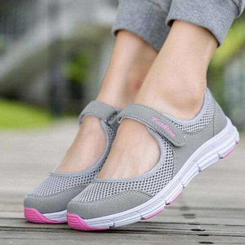 Fashion Women Sneakers Casual Shoes Female Mesh Women Shoes Breathable Trainers Ladies Sweet WomenS Flat Shoes