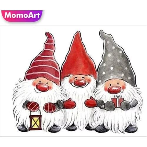MomoArt Diamond Embroidery Santa Claus Picture Rhinestone Cartoon Diamond Painting Full Drill Square Mosaic Christmas Child Gift