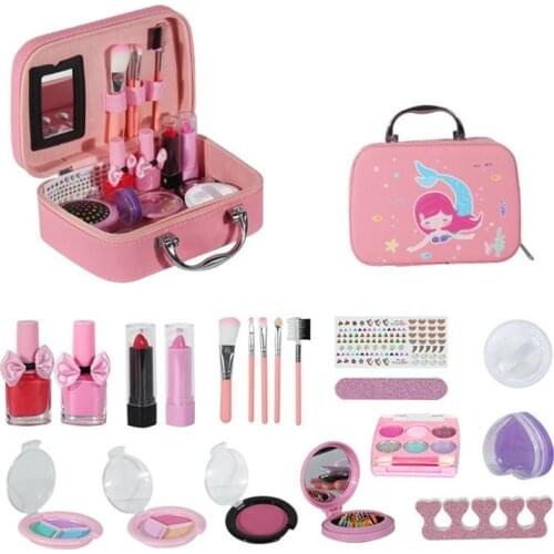 Girls Makeup Set Princess Cosmetics Make Up Set For Kids Pretend Play Make Up Toys For Children Kids Princess Dress Up Princess