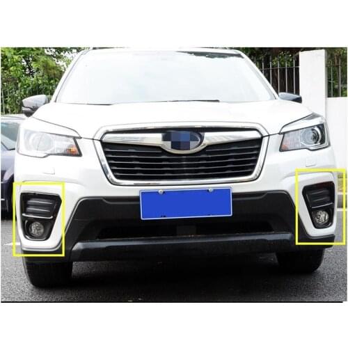 2PCS Auto ABS Chrome Bright Silver Front Fog Lamp Cover Trim sticker for Subaru Forester 2019 2020 2021 Facelift Car Accessories
