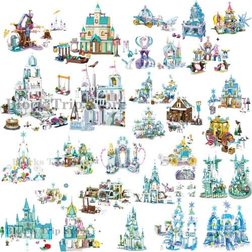 2021 New Disney Frozen Series Princess Aisha Castle Model Set Building Block Assembly Toys Childrens Birthday Gifts Boys Girl