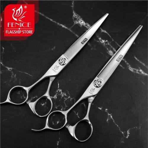 Fenice Left Hand 7.0/7.5 inch Professional High-end Pet Scissors Dog Grooming Scissors Shears Animal Hair Cutting Shears