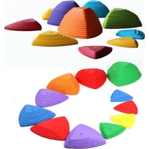 Sensory Physical Training Across The River Stone 11 Physical Fitness Combination Colorful Balance Sensory System Plastic Toys