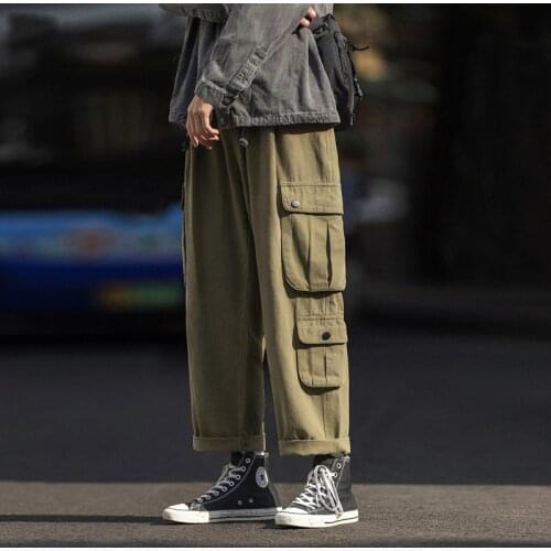 Multi Pockets Cargo Harem Jogger Pants Men Hip Hop Fashion Casual Track Trousers Streetwear Harajuku Hipster Sweatpants