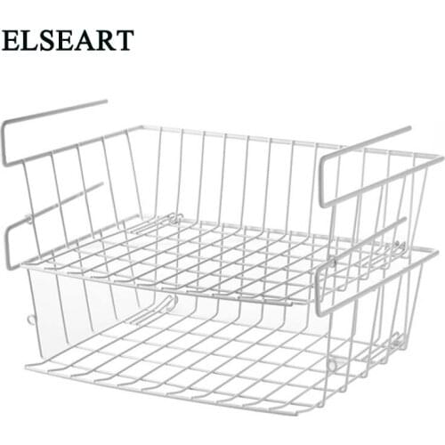 Stackable ambry iron hanging basket 2 hanging kitchen rack dormitory layered hanger