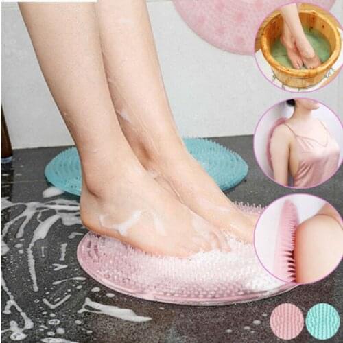 Silicone Anti-Skid Foot Massager Pad Shower Mattress Scrub Bath Shower Non-Slip Bathroom Foot Cleaning Mat Scrubber Foot Massage