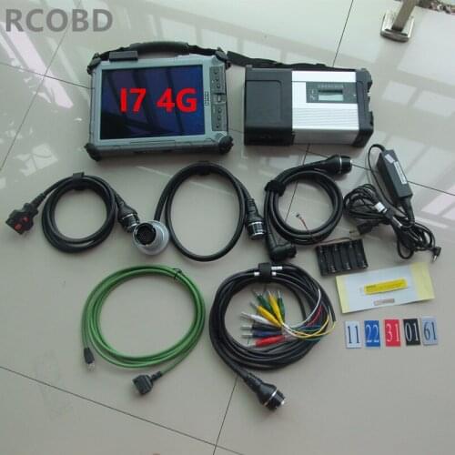 Super mb star c5 with ssd 2020.09 newest software laptop xplore ix104 c5 tablet pc i7 4g diagnostic tool ready to use 12v 24v